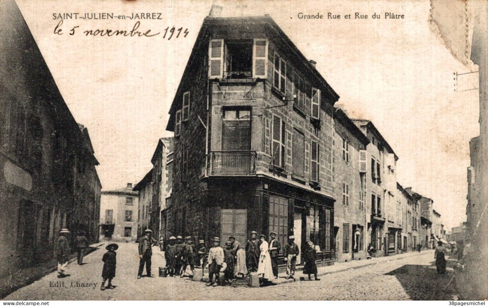 K1405 - SAINT JULIEN En JARREZ - D42 - Grande Rue Et Rue Du Plâtre - Autres & Non Classés