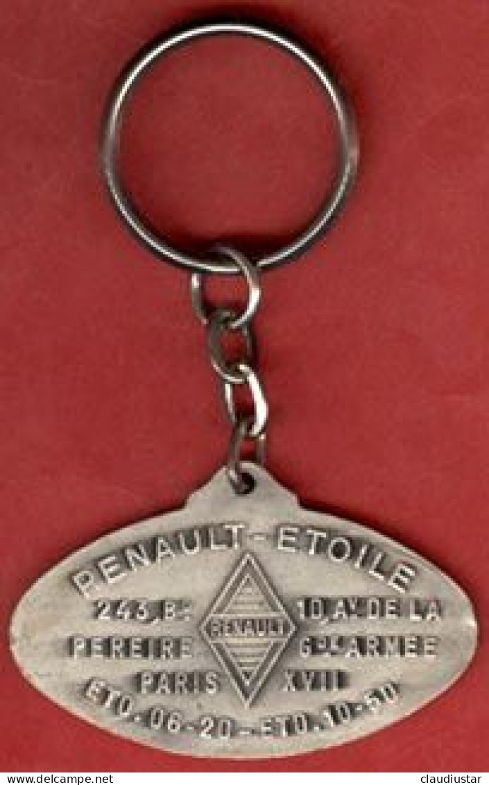 ** PORTE - CLEFS  RENAULT - ETOILE  -  ARC  De  TRIOMPHE ** - Key-rings