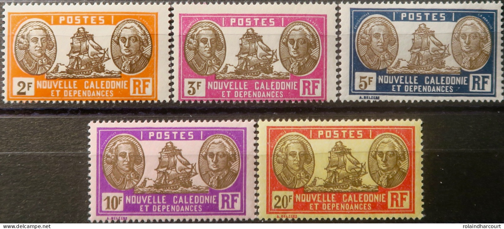 R2253/809 - COLONIES FRANÇAISES - NOUVELLE CALEDONIE - 1928/1938 - N°157 à 161 NEUFS* - Neufs