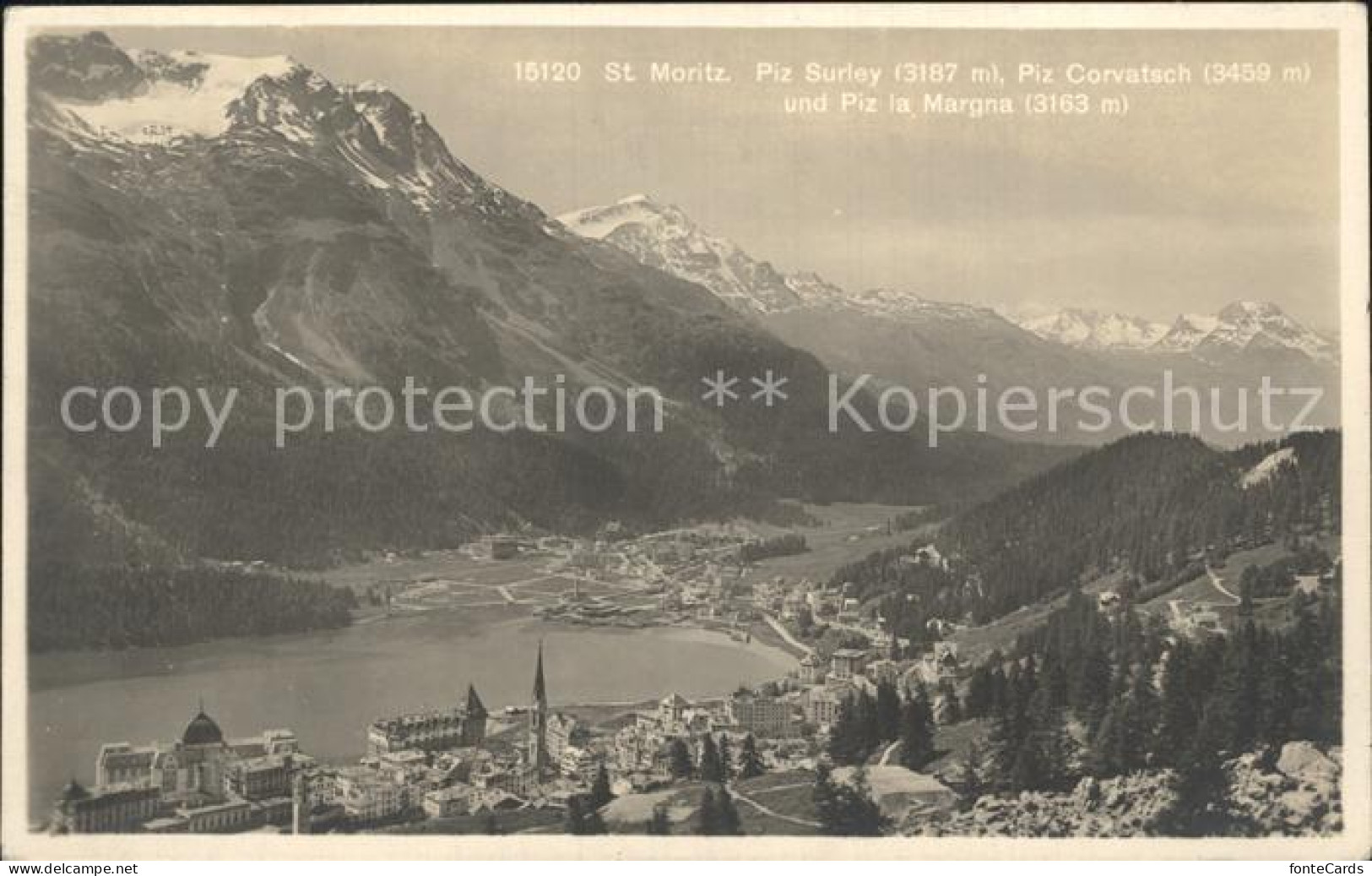 12335347 St Moritz GR Mit Piz Surlex Corvatsch Und La Margna St. Moritz - Autres & Non Classés