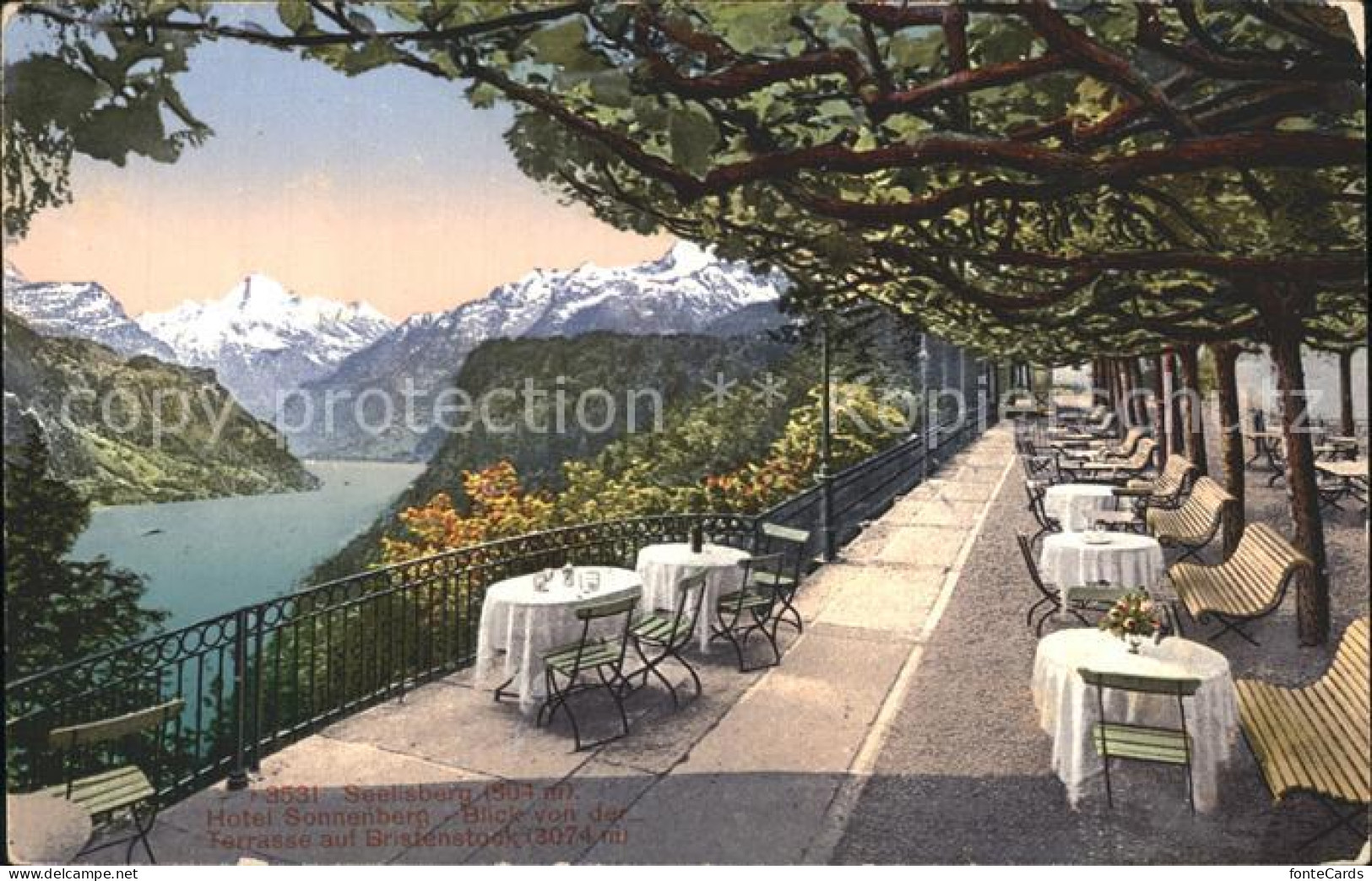 12334697 Seelisberg UR Hotel Sonneberg Terrassenblick Auf Bristenstock Seelisber - Sonstige & Ohne Zuordnung