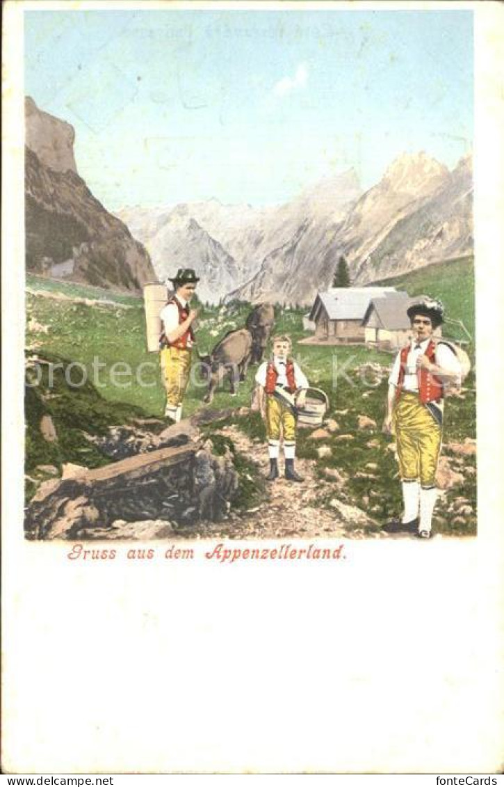 12323207 Appenzell IR Bauern Trachten Appenzellerland Alpen Appenzell IR - Andere & Zonder Classificatie