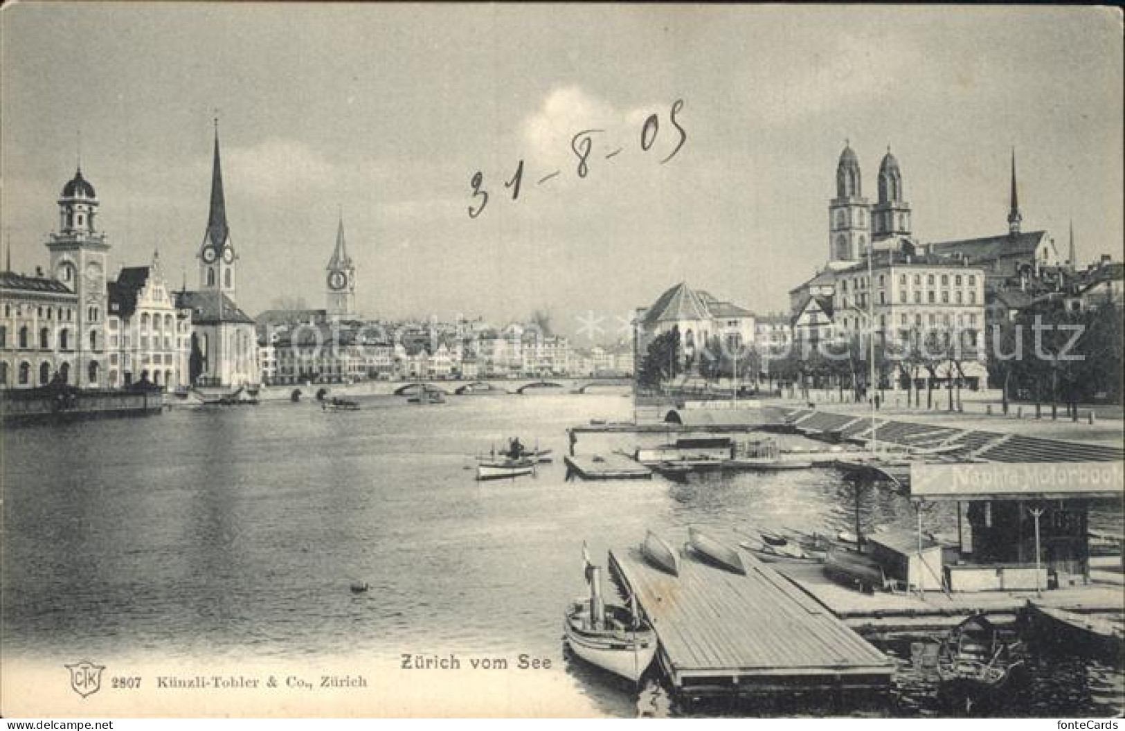 12322197 Zuerich Ansicht Vom Zuerichsee Aus Grossmuenster Zuerich - Autres & Non Classés