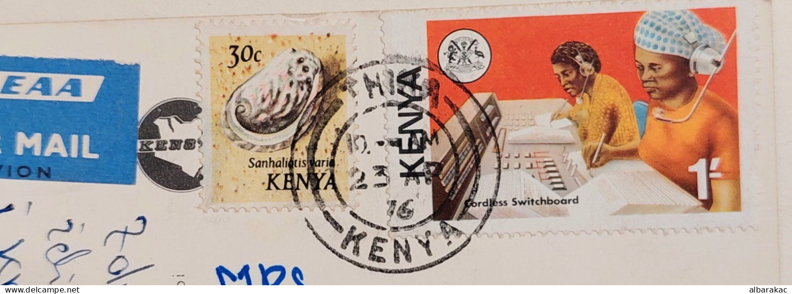 Kenya - Masai Dance Costume ,NUS ETHNIQUES Adultes ( Afrique Noire ) , Stamp Used Air Mail 1976 - Kenya