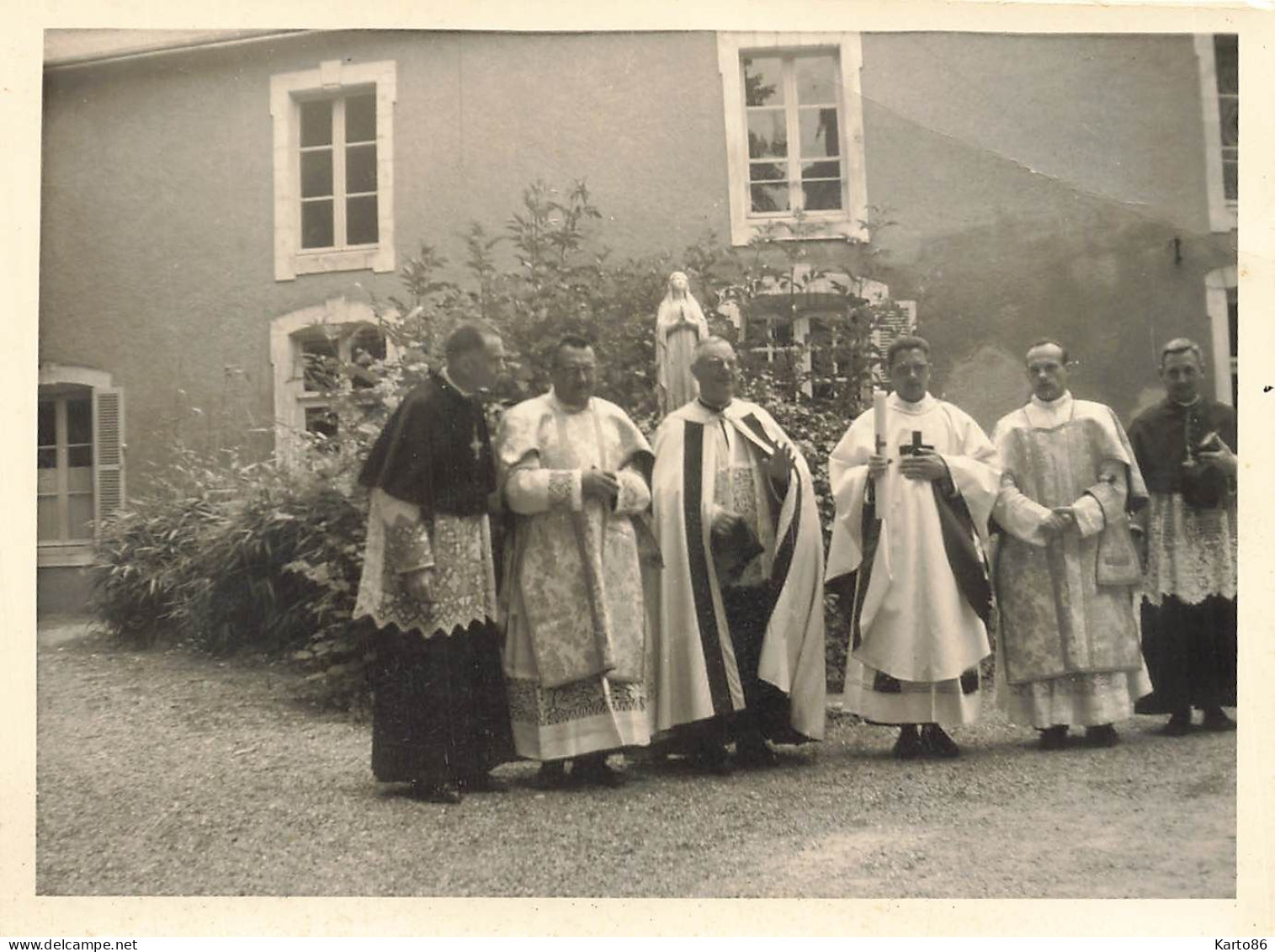 Challans * 2 Photos Anciennes 1934 & 1952 * Religieux , Hommes D'église , Religion * 13.2x9cm & 12x9cm - Challans