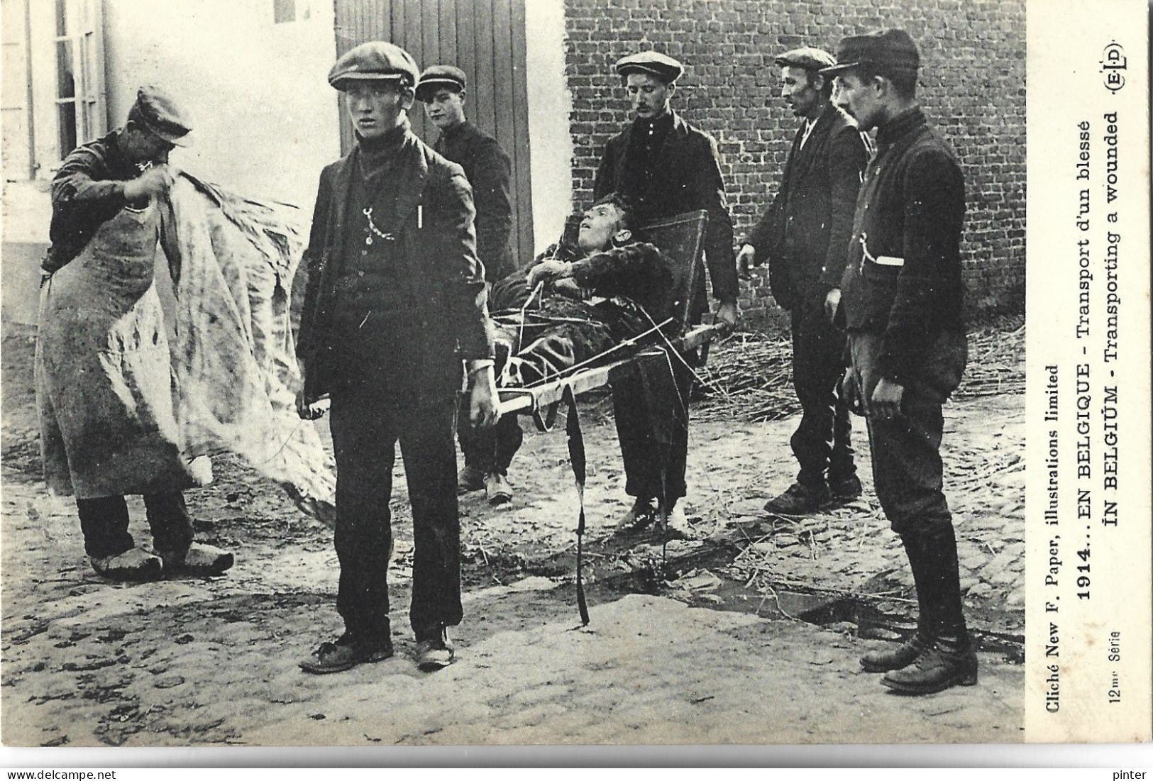 MILITAIRE - Guerre De 1914-1918 - 1914 - En Belgique, Transport D'un Blessé - War 1914-18