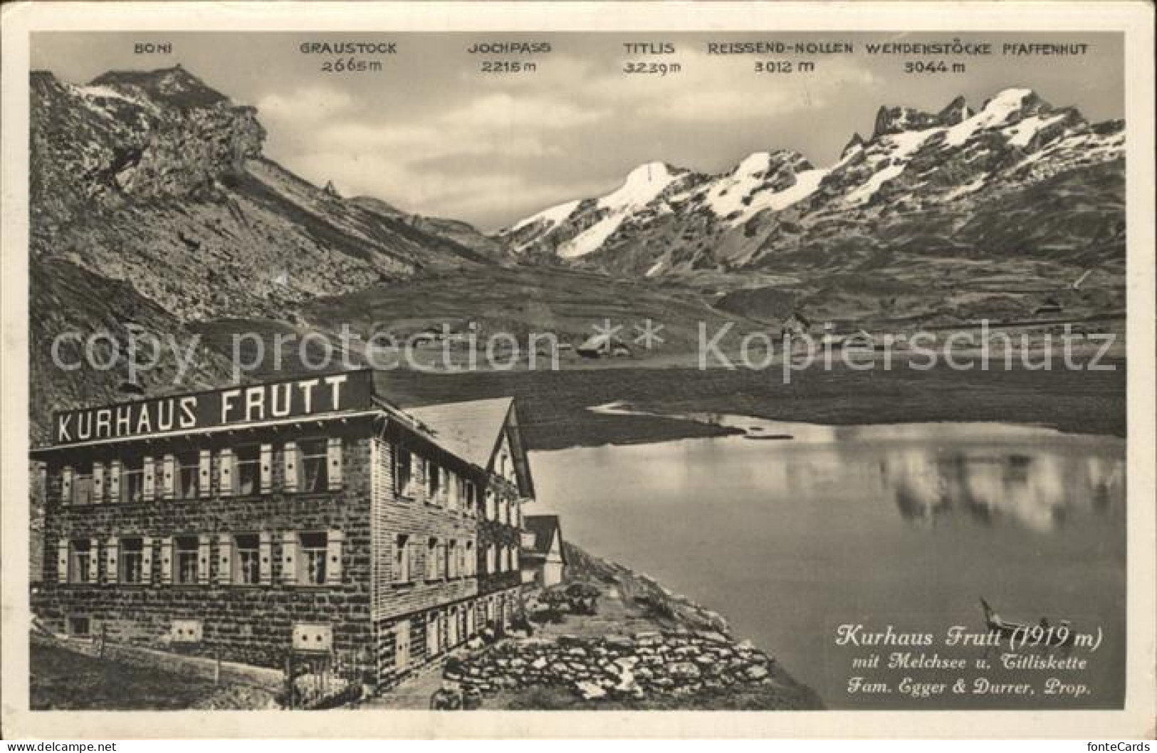 12320807 Obwalden Kurhaus Frutt Mit Melchsee Und Titliskette Sarnen - Autres & Non Classés