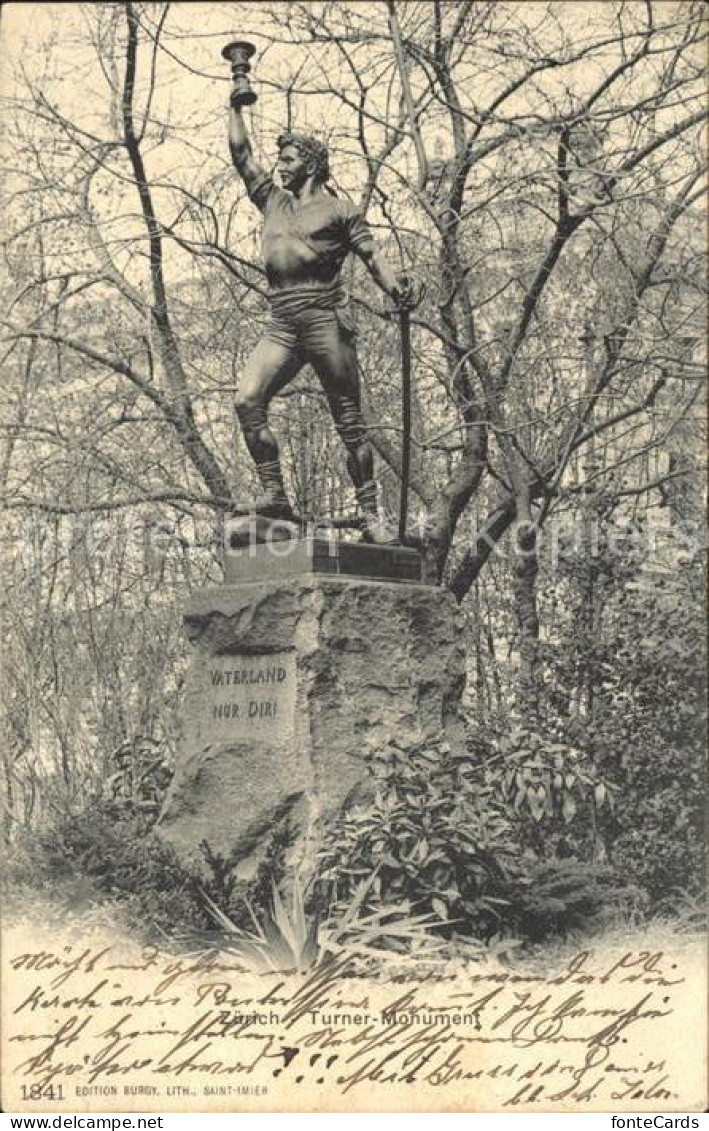 12319467 Zuerich Turner Monument Statue Zuerich - Andere & Zonder Classificatie