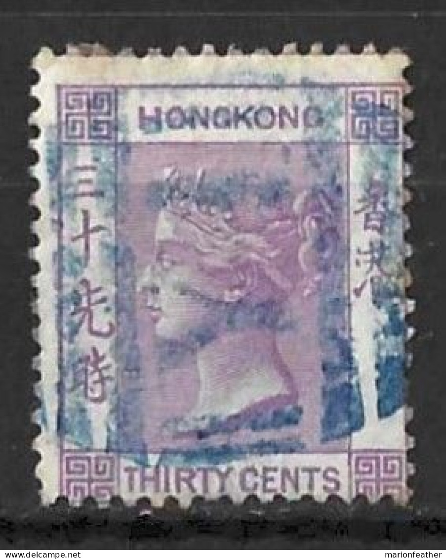 HONG KONG....QUEEN VICTORIA...(1837-01..)..." 1863..".....30c......YOKOHAMA POSTMARK.....SGZ40......VFU..... - Gebruikt