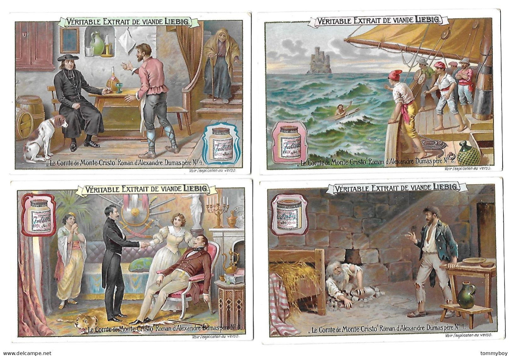 S 697, Liebig 6 Cards, Le Comte De Monte Cristo (ref B17) - Liebig