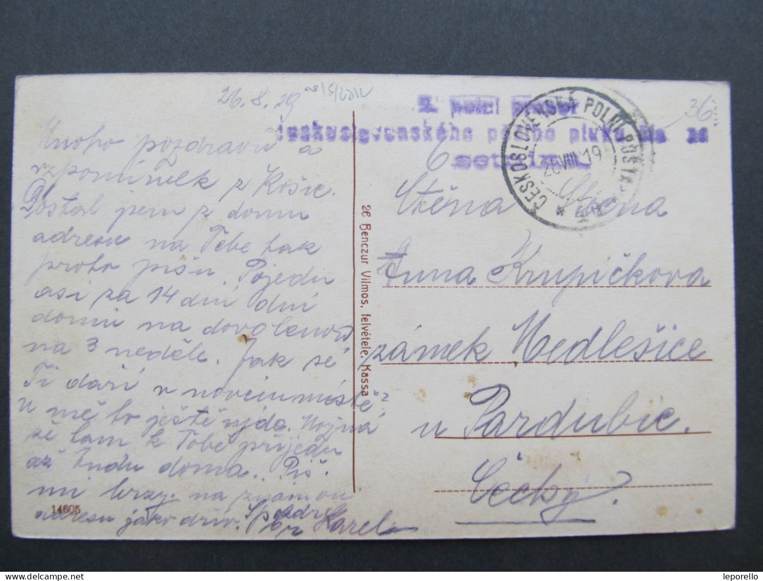 AK KOŠICE Kassa Československá Polní Pošta Feldpost 1919 // P9812 - Eslovaquia
