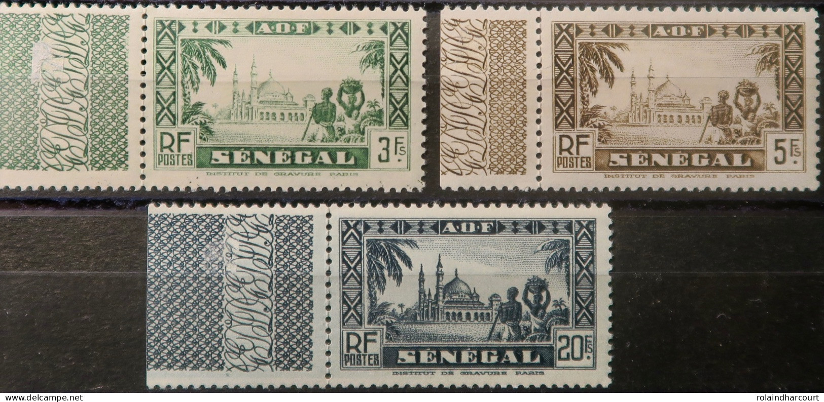 R2253/817 - COLONIES FRANÇAISES - SENEGAL - 1935 - N°134-135 NEUFS** BdF + N°137 NEUF* BdF - Unused Stamps