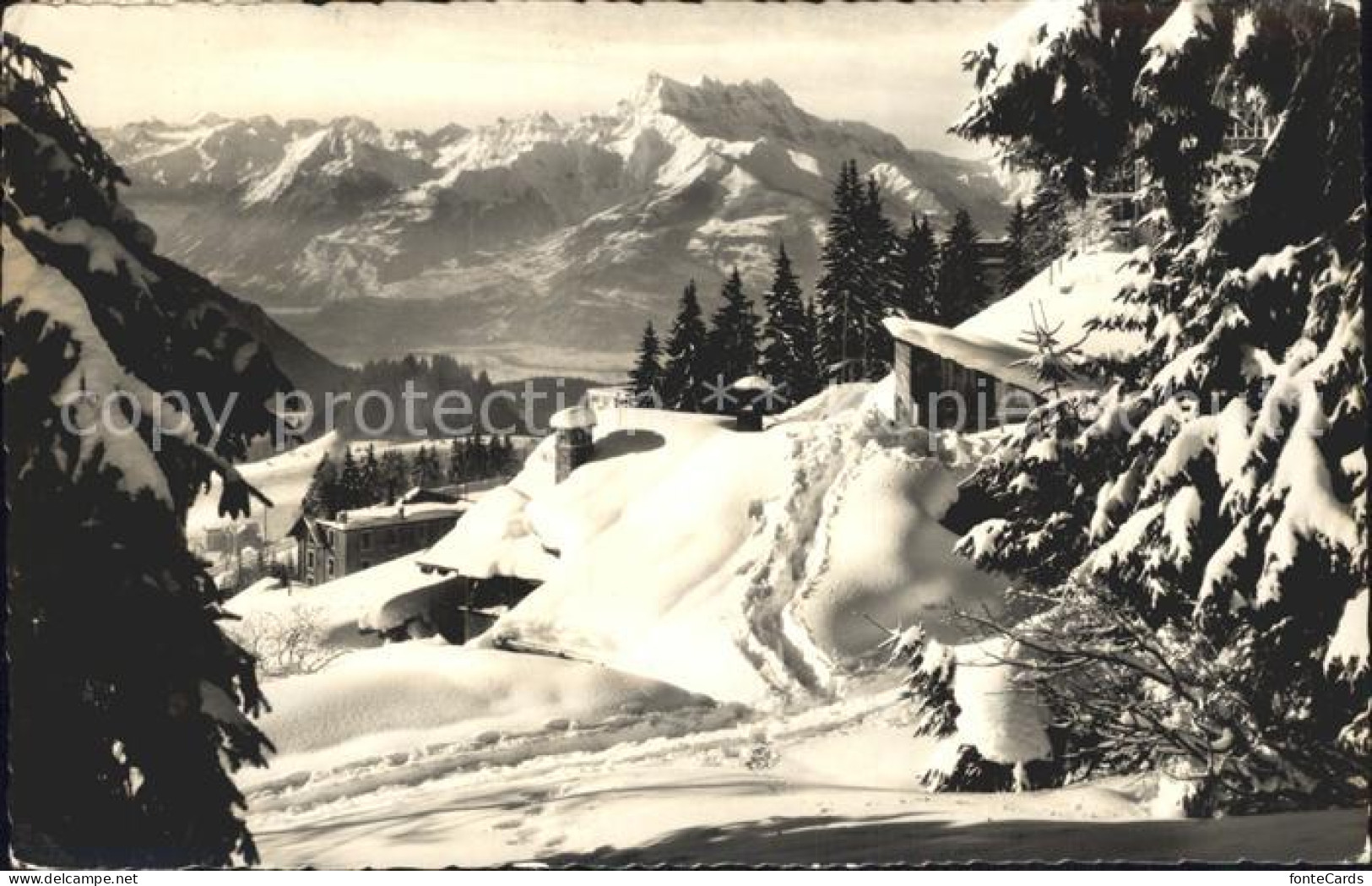 12318197 Leysin Et Les Dents Du Midi Winterpanorama Leysin - Other & Unclassified