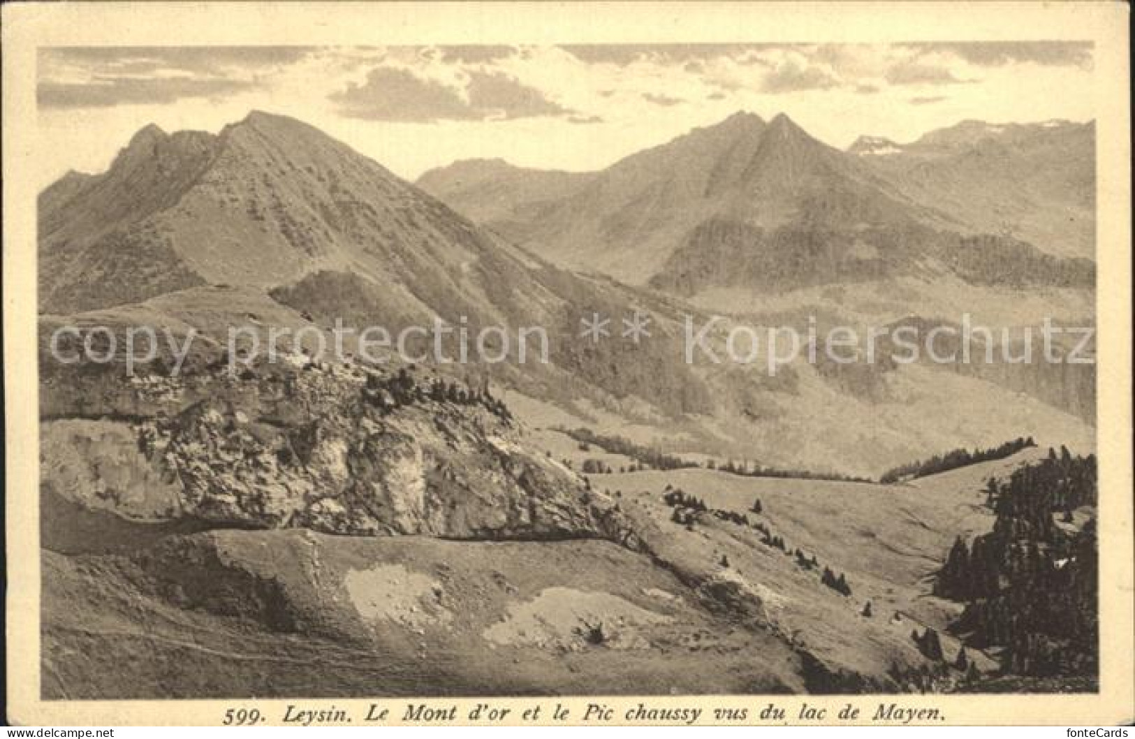 12318187 Leysin Mont D Or Pic Chaussy Vus Du Lac De Mayen Leysin - Andere & Zonder Classificatie