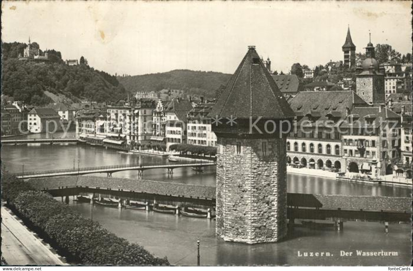 12318147 Luzern LU Wasserturm Kapellbruecke Holzbruecke Wahrzeichen Luzern - Sonstige & Ohne Zuordnung