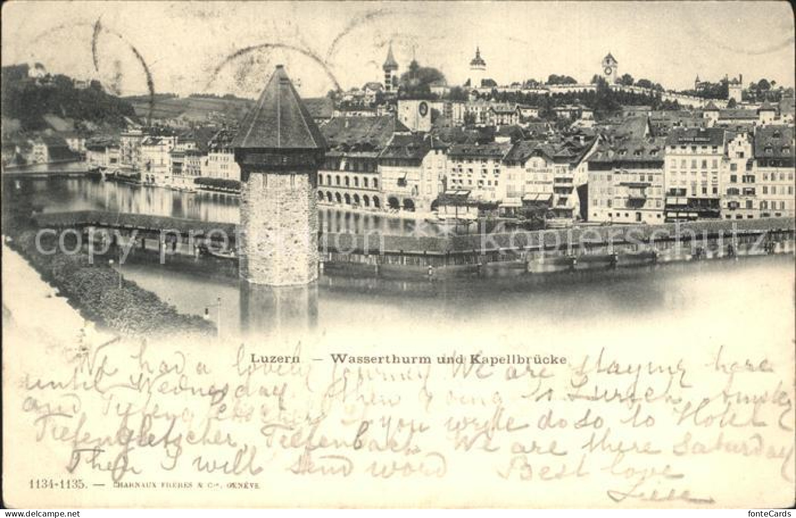 12318137 Luzern LU Wasserturm Kapellbruecke Holzbruecke Wahrzeichen Vierwaldstae - Other & Unclassified