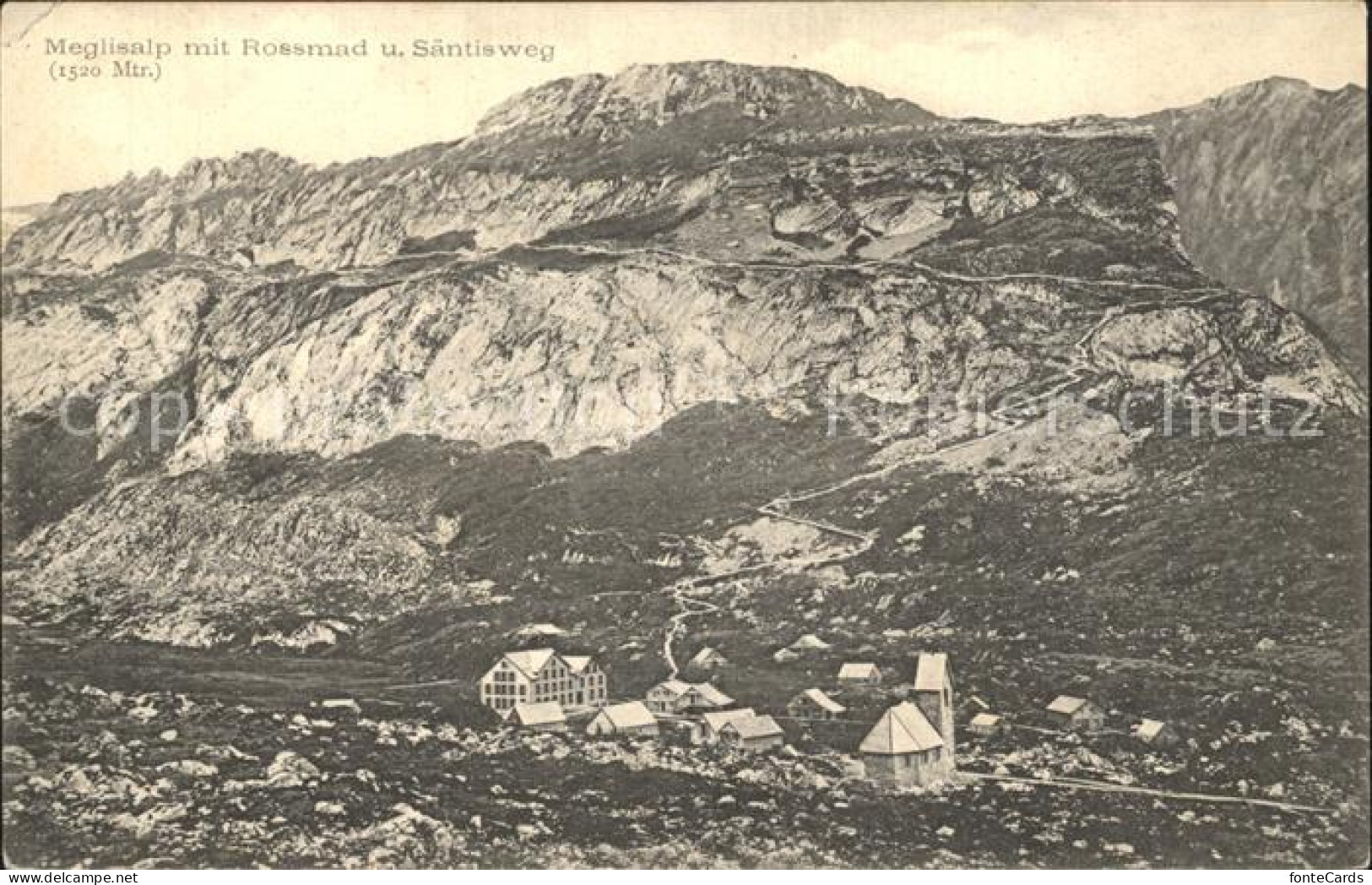 12316167 Meglisalp Mit Rossmad Und Saentisweg Appenzeller Alpen Altmann Saentis - Sonstige & Ohne Zuordnung
