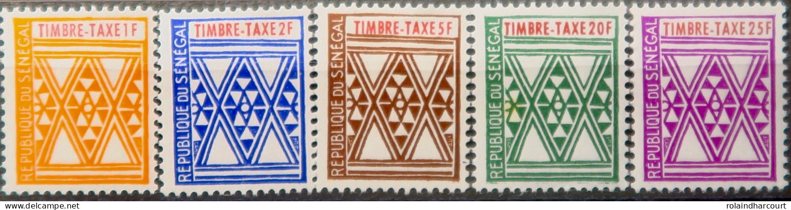 R2253/818 - SENEGAL - 1961 - TIMBRES TAXE - SERIE COMPLETE - N°32 à 36 NEUFS* - Sénégal (1960-...)
