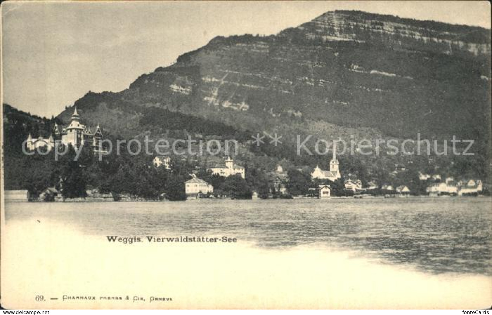 12316057 Weggis Vierwaldstaettersee Ansicht Vom Vierwaldstaettersee Aus Weggis - Sonstige & Ohne Zuordnung