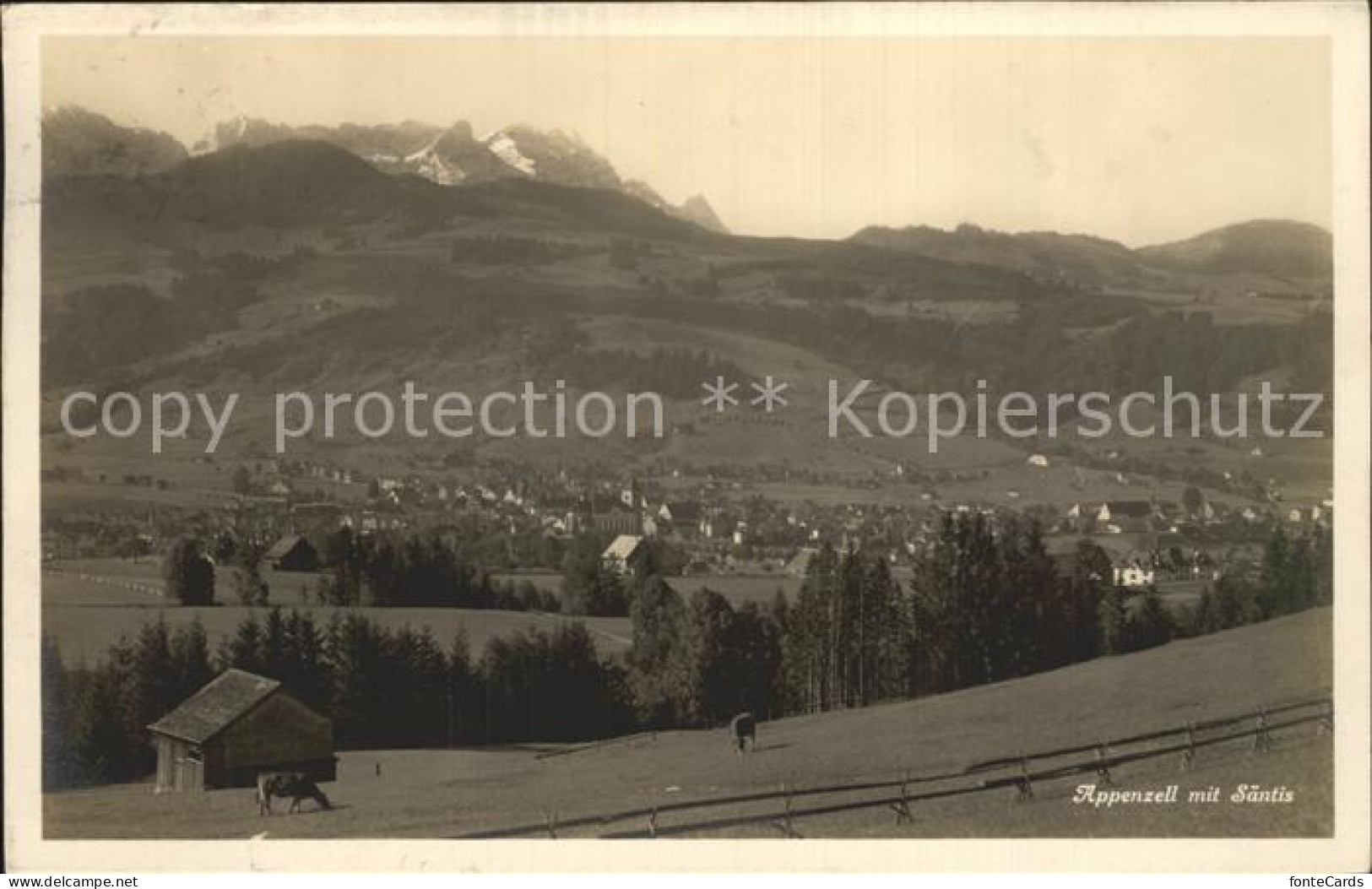 12315947 Appenzell IR Gesamtansicht Mit Saentis Appenzeller Alpen Appenzell - Other & Unclassified