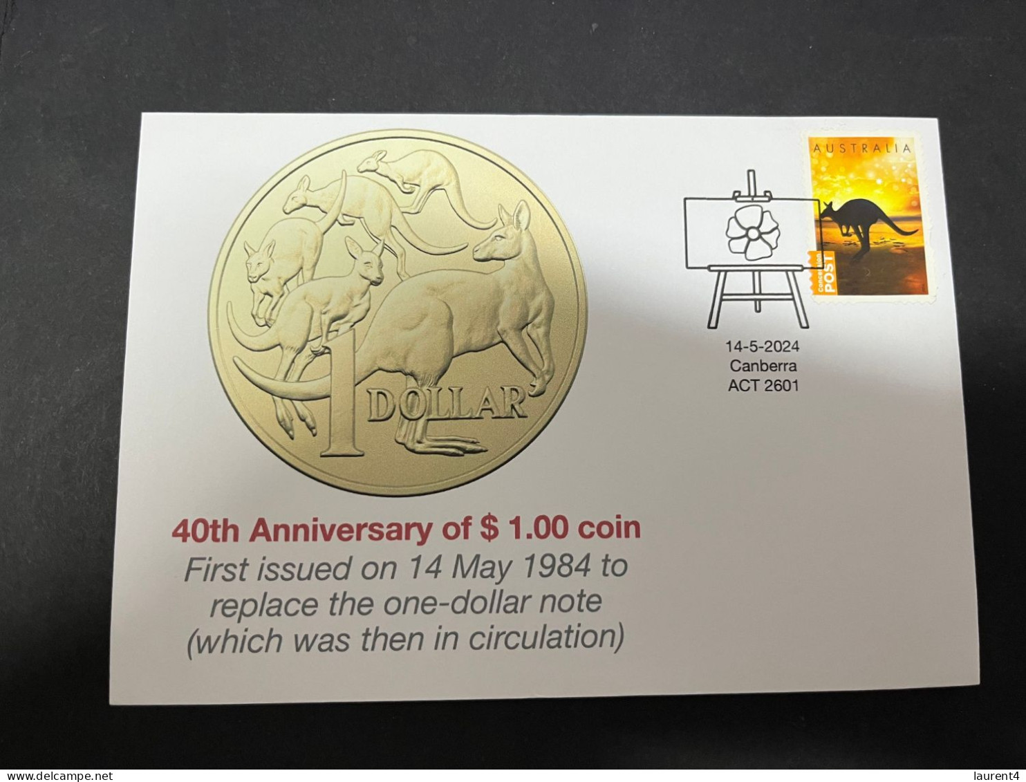15-5-2024 (5 Z 12) Australia - 40th Anniversary Of The $ 1.00 Coin Released For 1st Time In Australia On 14-5-1984 - Munten
