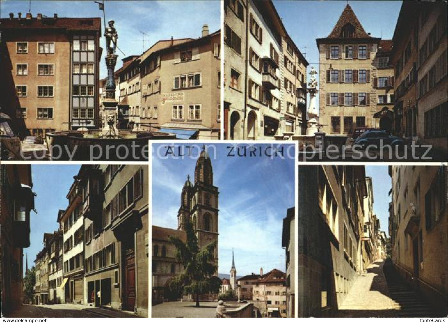 12312537 Zuerich Altstadt Motive Kirche Brunnen Zuerich - Autres & Non Classés