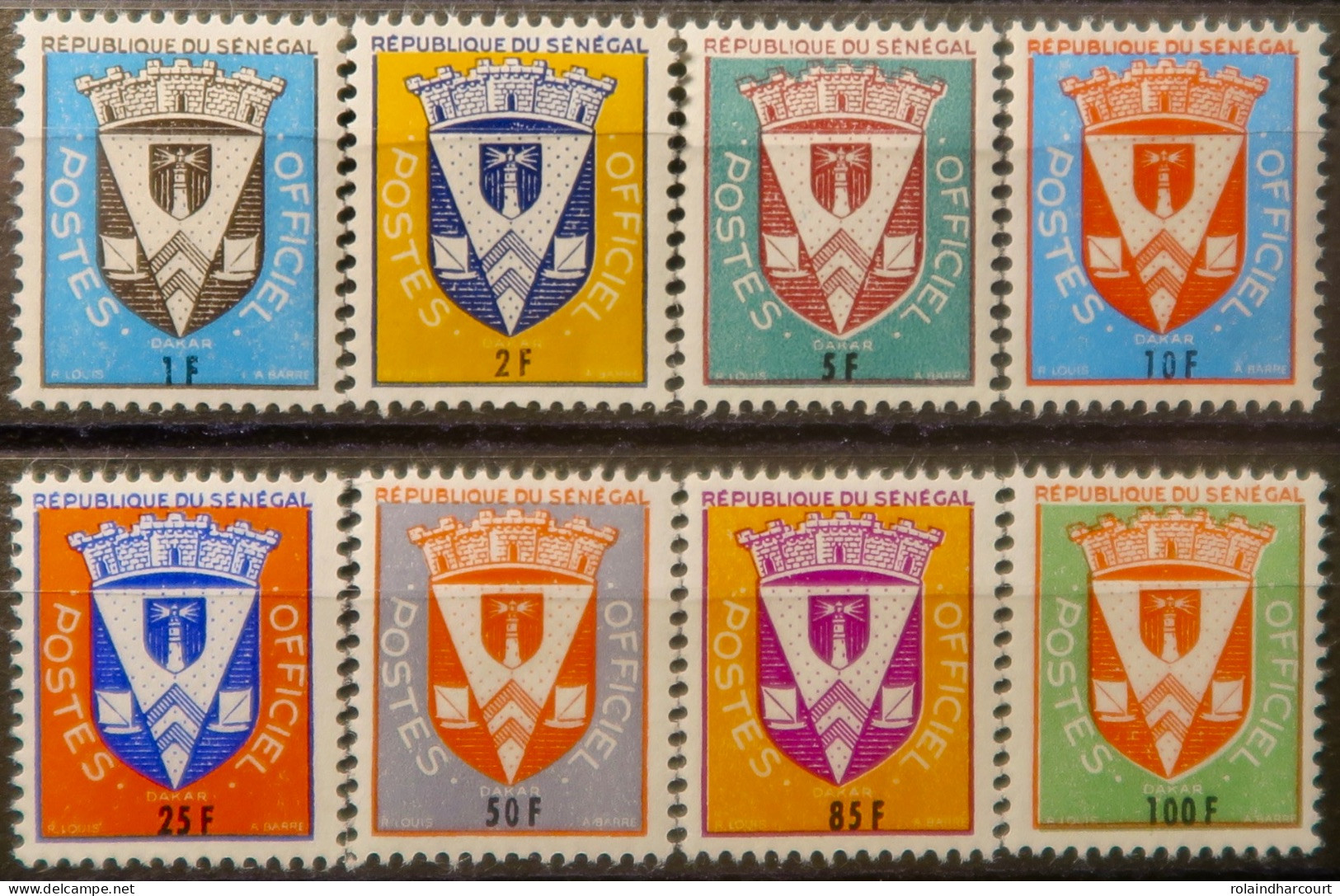 R2253/819 - SENEGAL - 1961 - TIMBRES De SERVICE - SERIE COMPLETE - N°1 à 8 NEUFS* - Sénégal (1960-...)