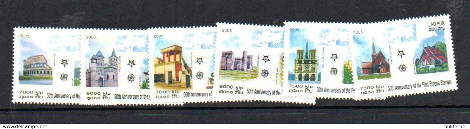 LAOS -  2005-  EUROPA STAMPS ANNIERSARY SET OF 6  MINT NEVER HINGED,SG CAT £18.50 - Laos