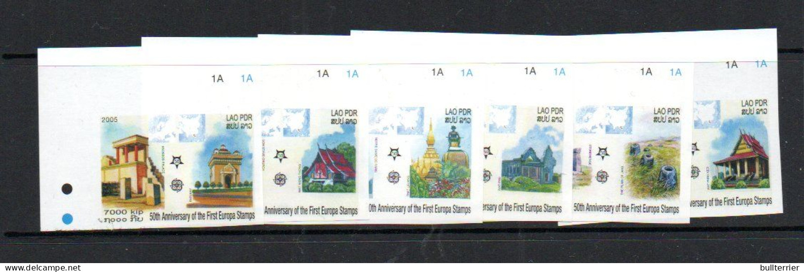 LAOS -  2005-  EUROPA STAMPS ANNIERSARY SET OF 6  IMPERF MINT NEVER HINGED,SG CAT £18.50 - Laos