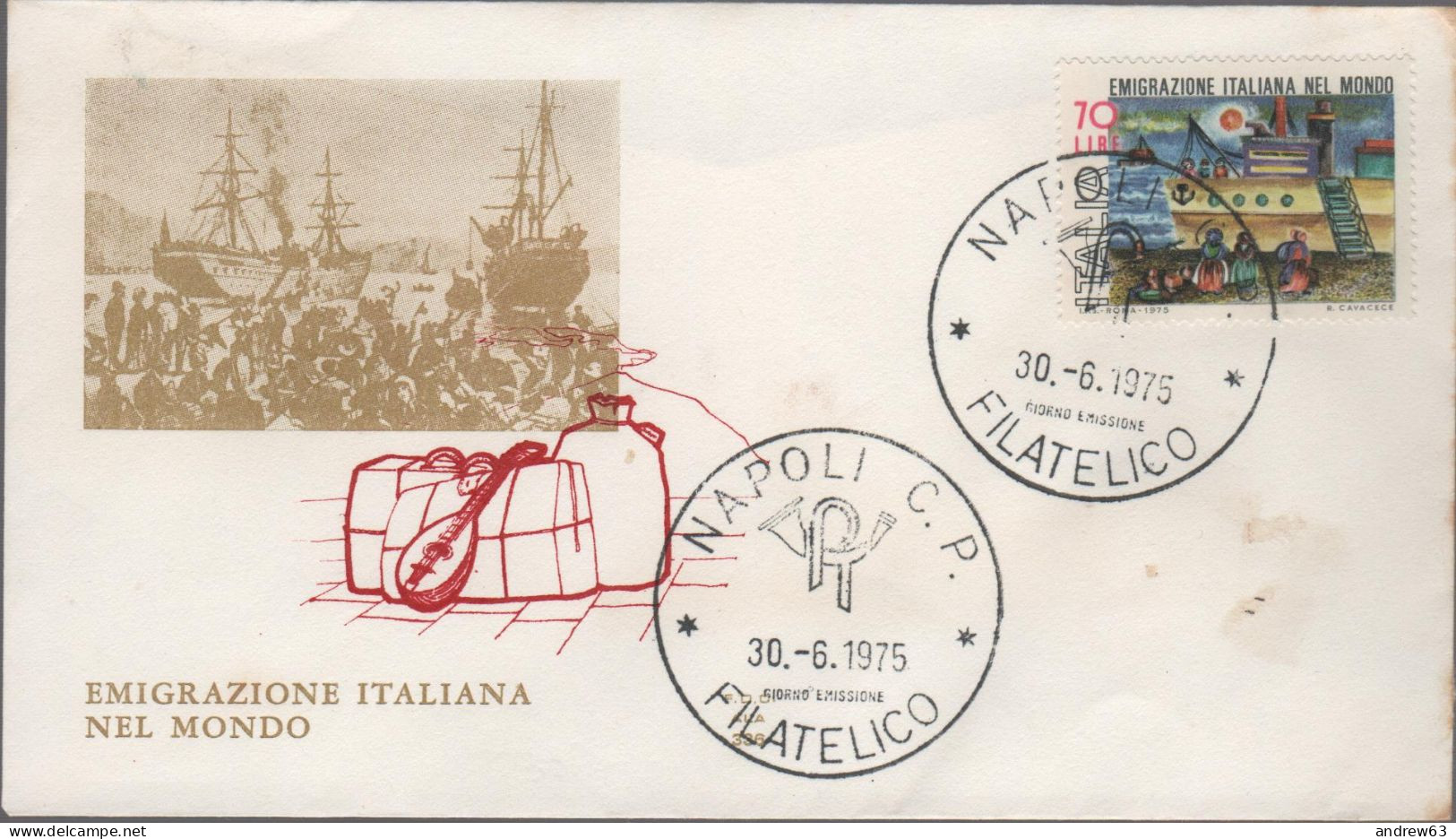 ITALIA - ITALIE - ITALY - 1975 - Emigrati Italiani Nel Mondo - FDC ALA - FDC