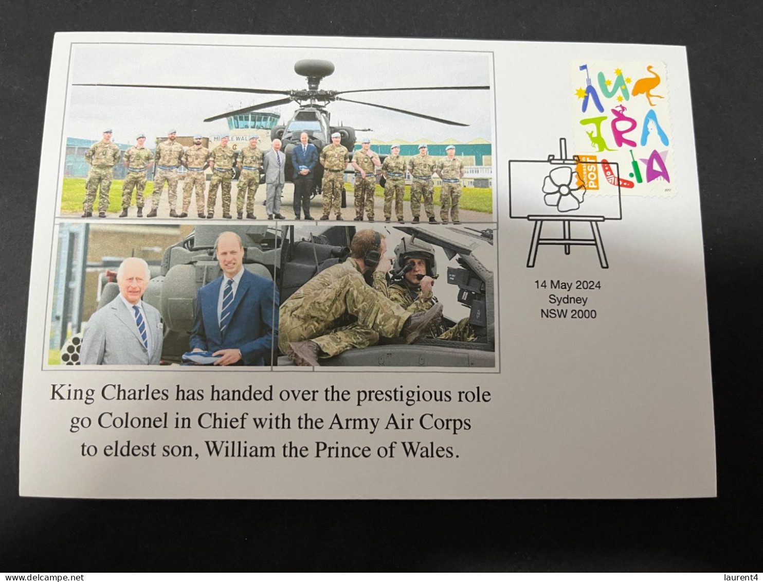 15-5-2024 (5 Z 12)  King Charles III Hand Over The Role Of Colonel In Chief With The Army Corps To Prince William - Familias Reales