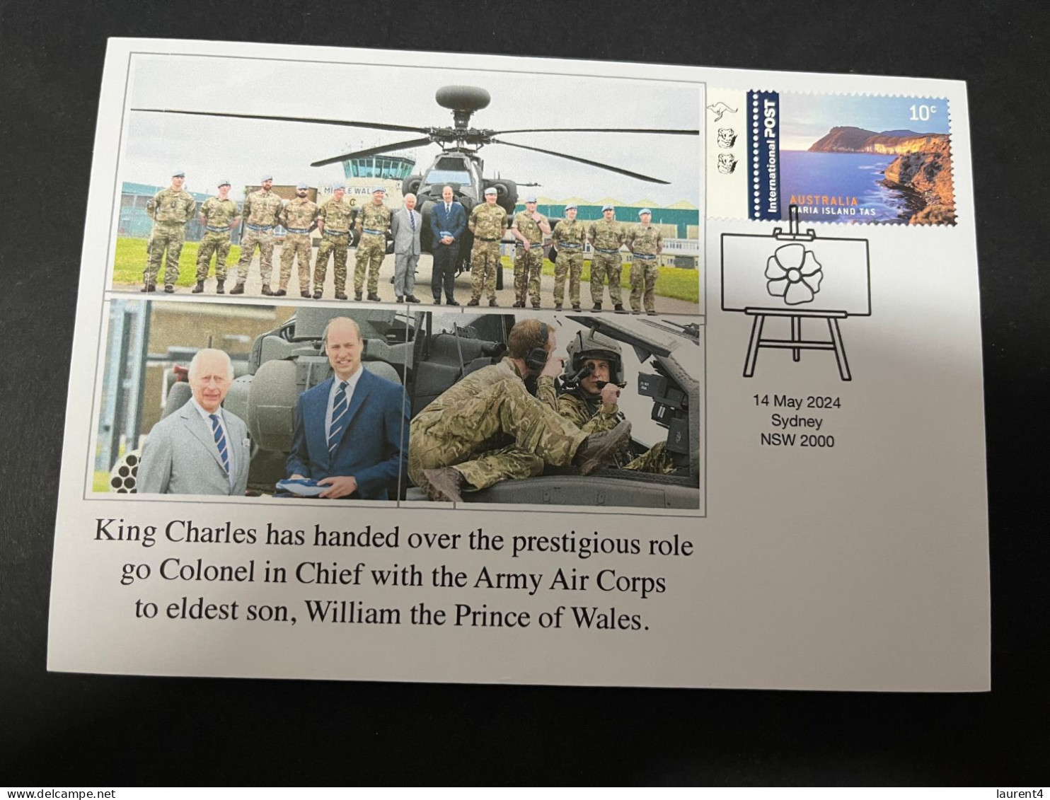 15-5-2024 (5 Z 12)  King Charles III Hand Over The Role Of Colonel In Chief With The Army Corps To Prince William - Royalties, Royals