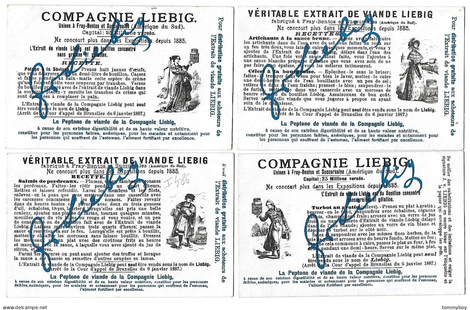 S 696, Liebig 6 Cards, Le Commerce (one Border Has Some Damage) (ref B17) - Liebig