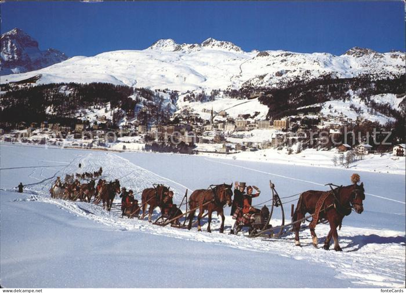 12263317 Engadin GR Engadiner Schlitteda Sankt Moritz St Moritz - Autres & Non Classés