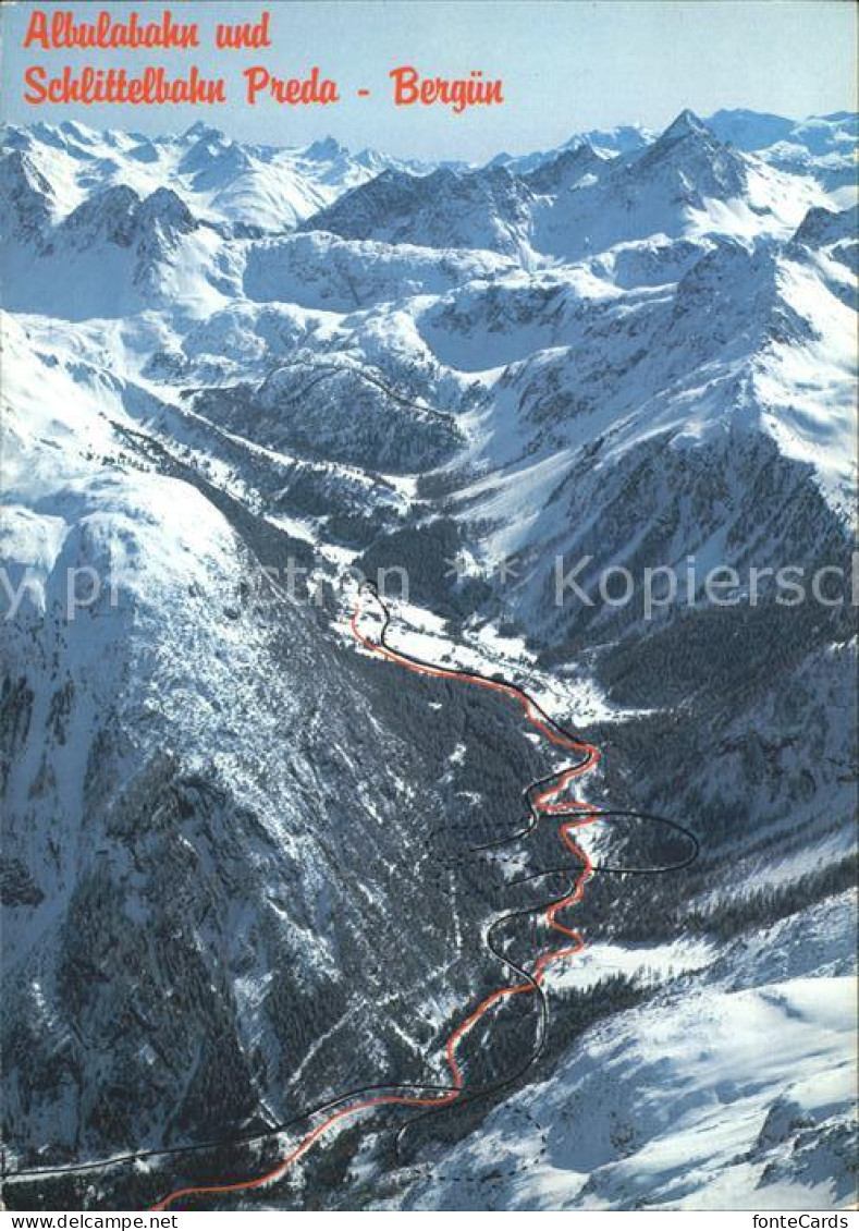 12261877 Berguen Bravuogn GR Albulabahn Und Schlittelbahn Preda Alpenpanorama Im - Autres & Non Classés