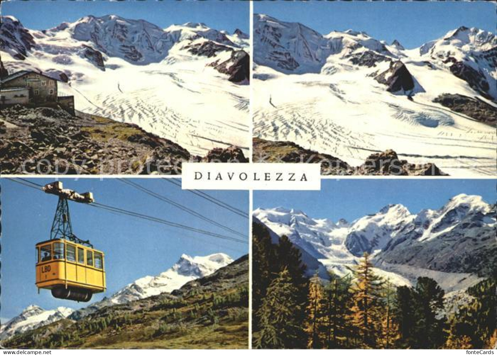 12257787 Diavolezza Berghuette Mit Piz Palue Persgletscher Piz Bernina Bergbahn  - Autres & Non Classés