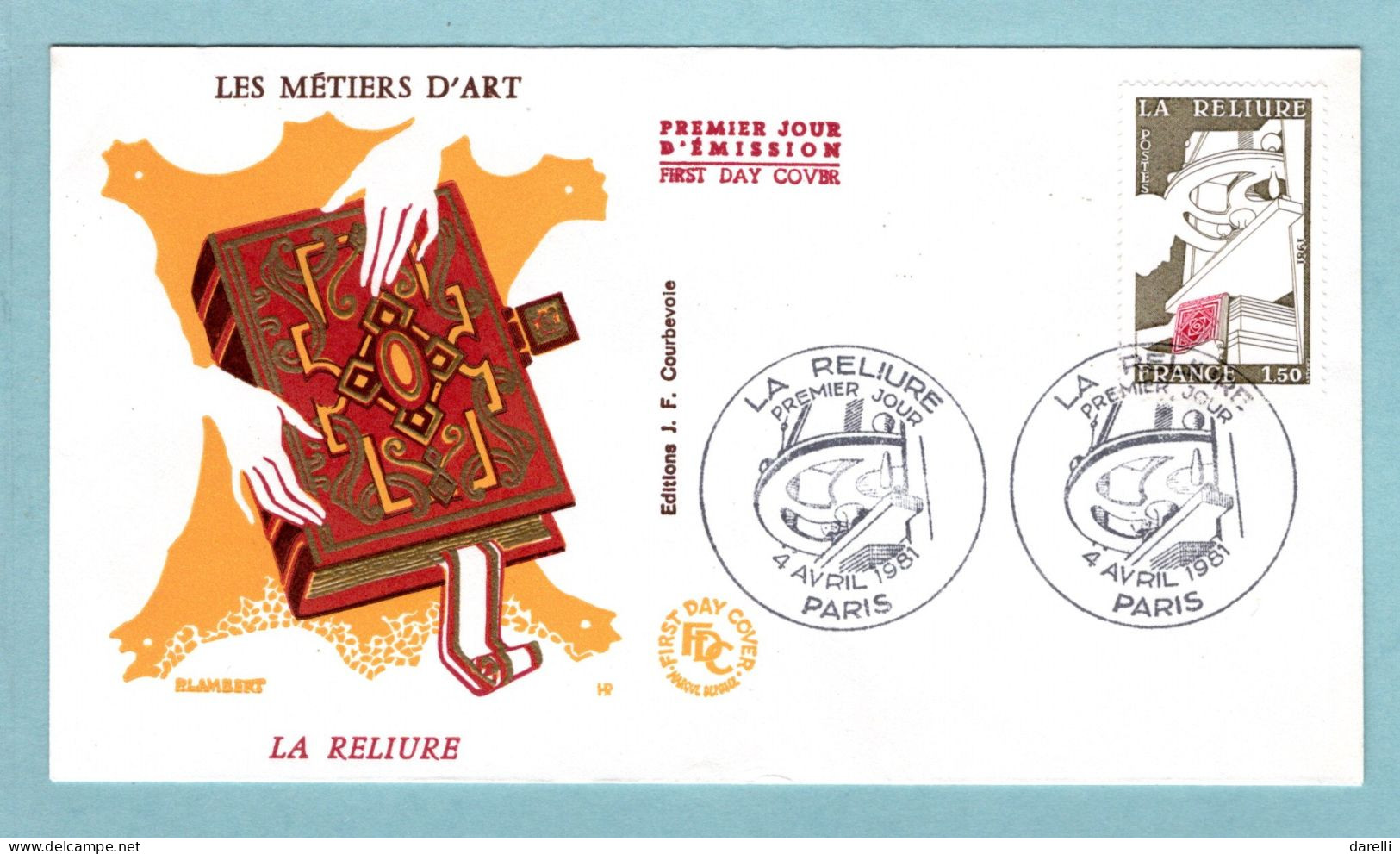 FDC France 1981 - Métiers D'art - La Reliure - YT 2131 - Paris - 1980-1989