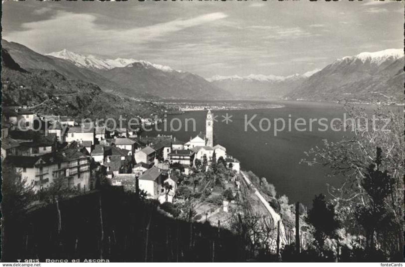 12232567 Ascona TI Panorama Lago Maggiore Alpen Ascona - Andere & Zonder Classificatie
