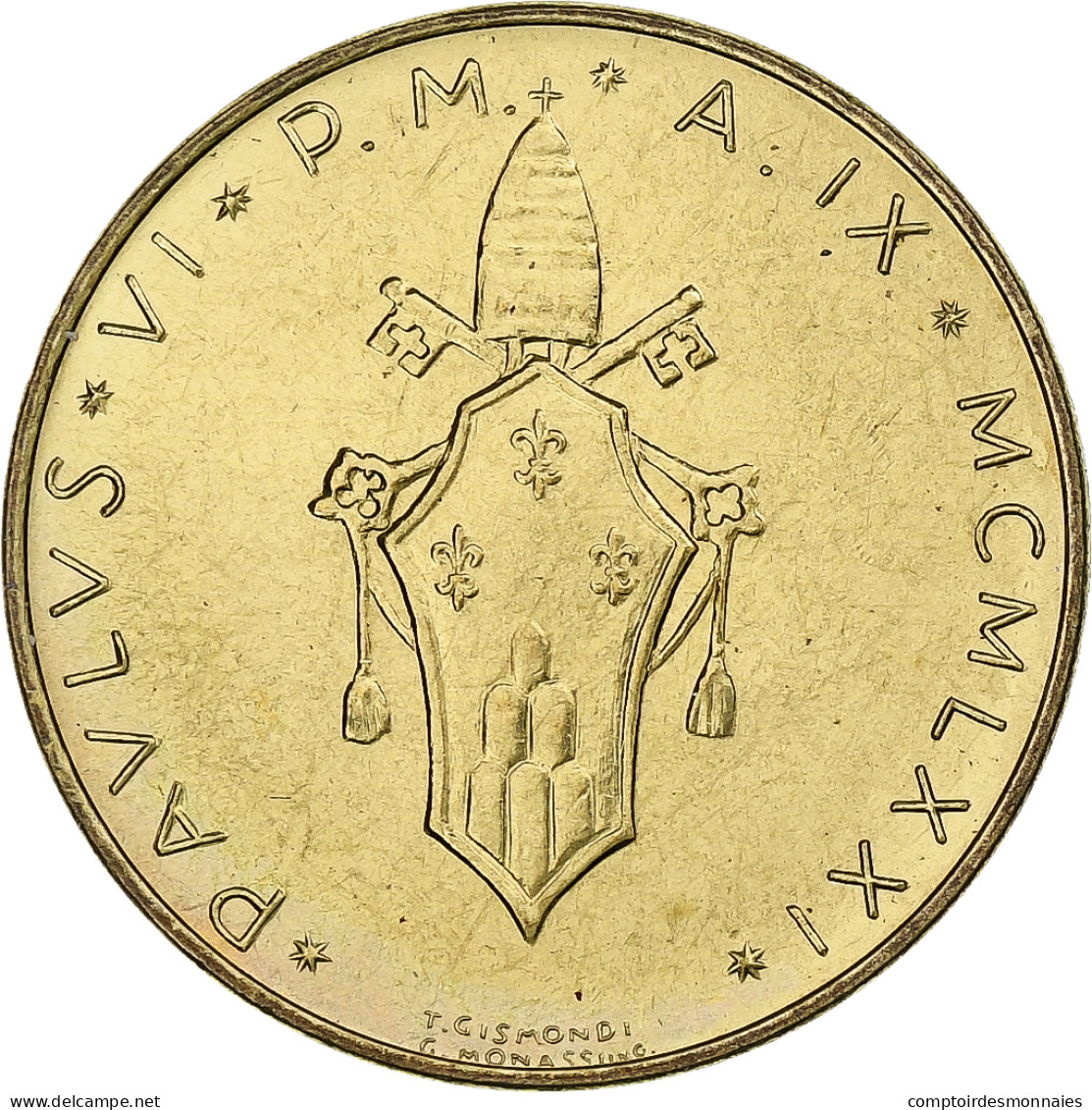 Vatican, Paul VI, 20 Lire, 1971 (Anno IX), Rome, Bronze-Aluminium, SPL+, KM:120 - Vatican