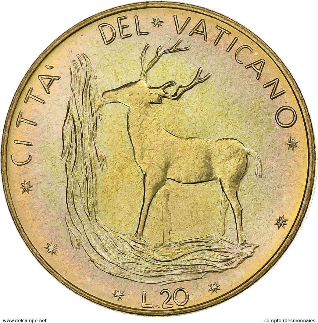 Vatican, Paul VI, 20 Lire, 1971 (Anno IX), Rome, Bronze-Aluminium, SPL+, KM:120 - Vatican