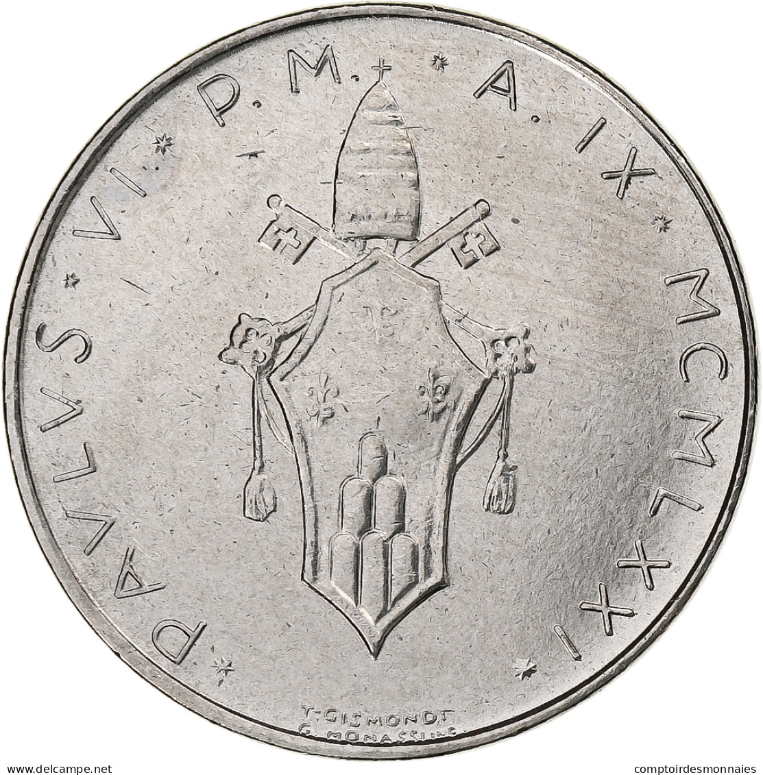 Vatican, Paul VI, 100 Lire, 1971 (Anno IX), Rome, Acier Inoxydable, SPL+, KM:122 - Vatikan