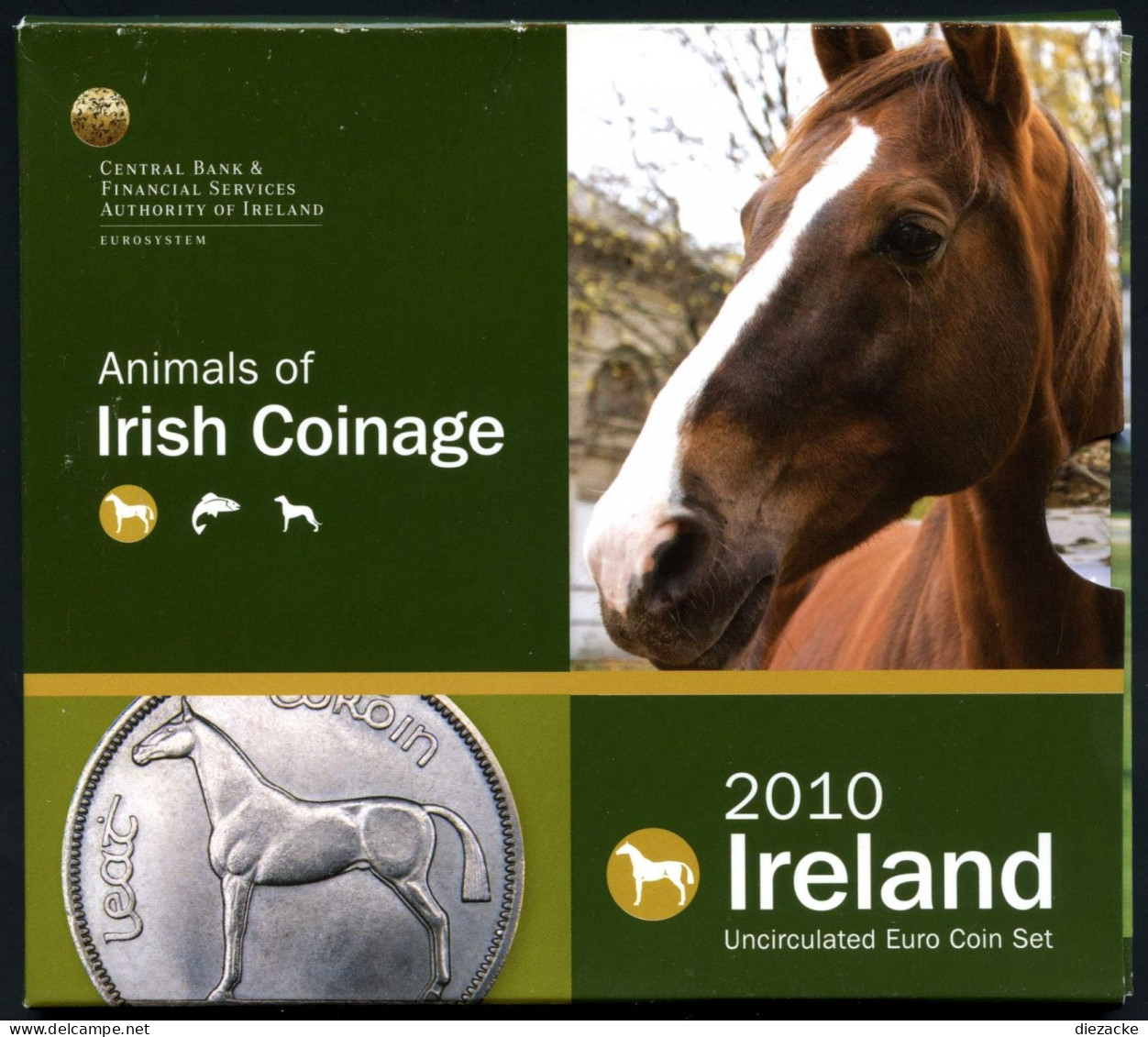 Irland 2010 Kursmünzensatz/ KMS Im Folder BU (MZ1305 - Irlande
