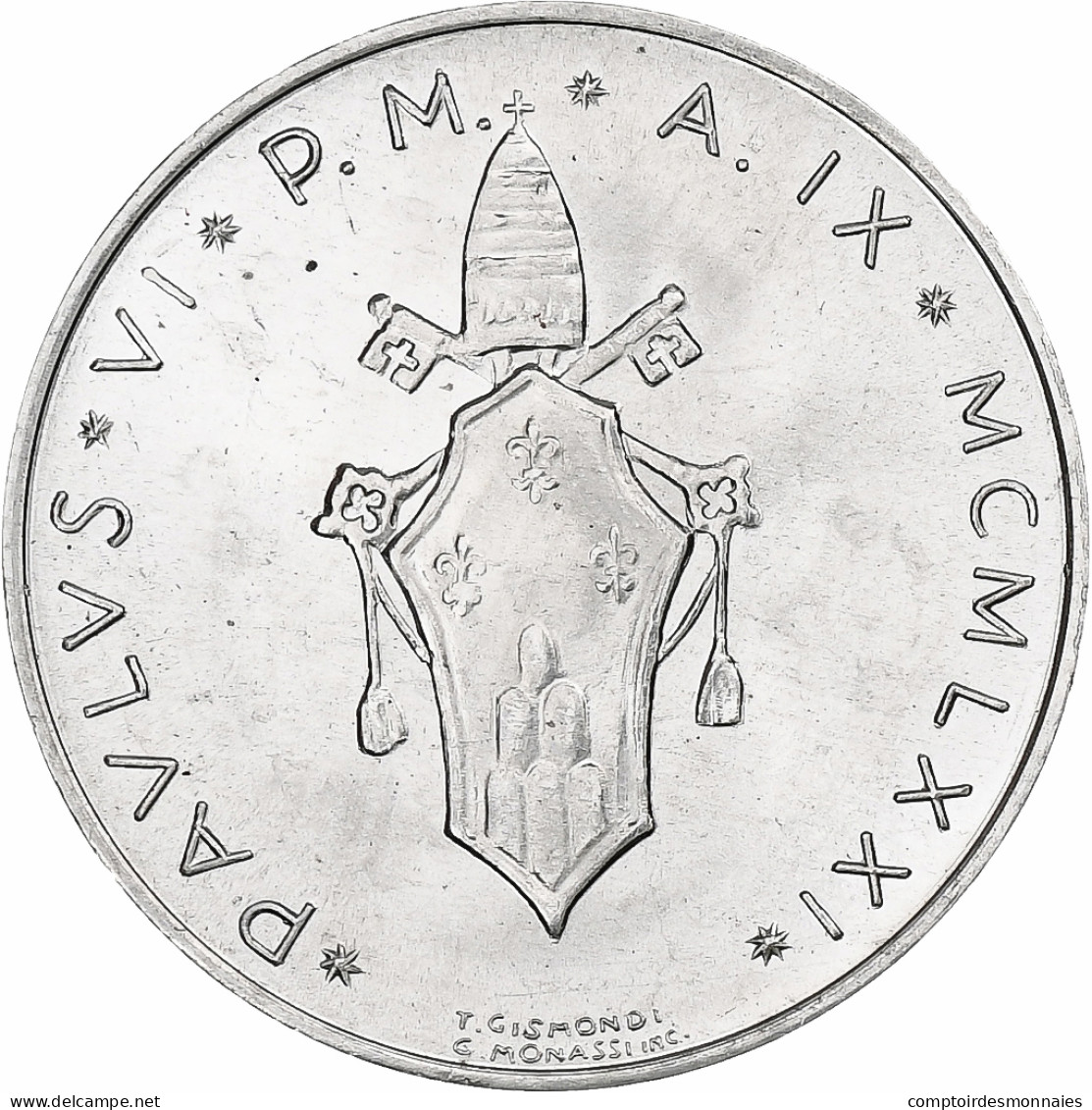 Vatican, Paul VI, 5 Lire, 1971 (Anno IX), Rome, Aluminium, SPL+, KM:118 - Vatican