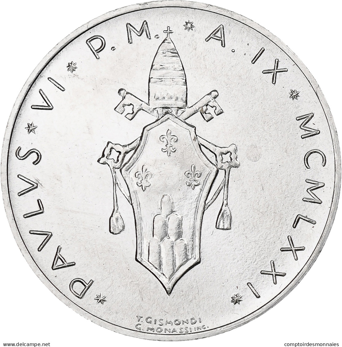 Vatican, Paul VI, 10 Lire, 1971 (Anno IX), Rome, Aluminium, SPL+, KM:119 - Vatikan