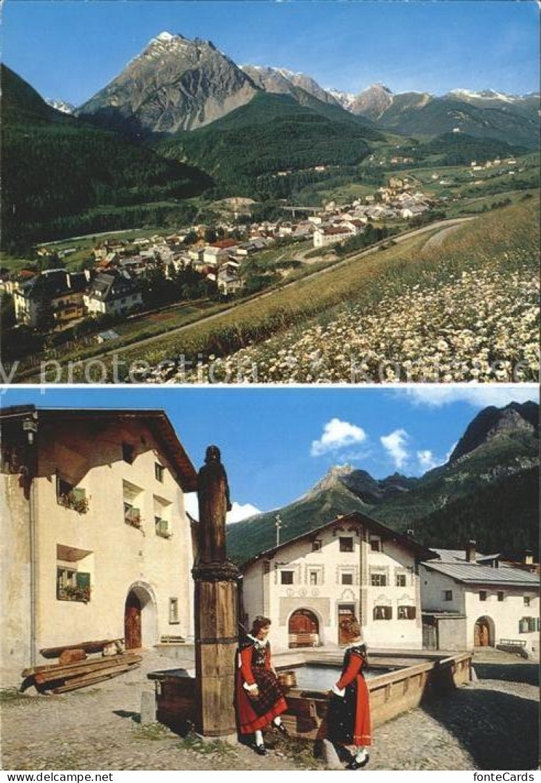 12221487 Scuol Tarasp Vulpera Dorbrunnen Trachten Heilbad Alpenpanorama Scuol - Other & Unclassified