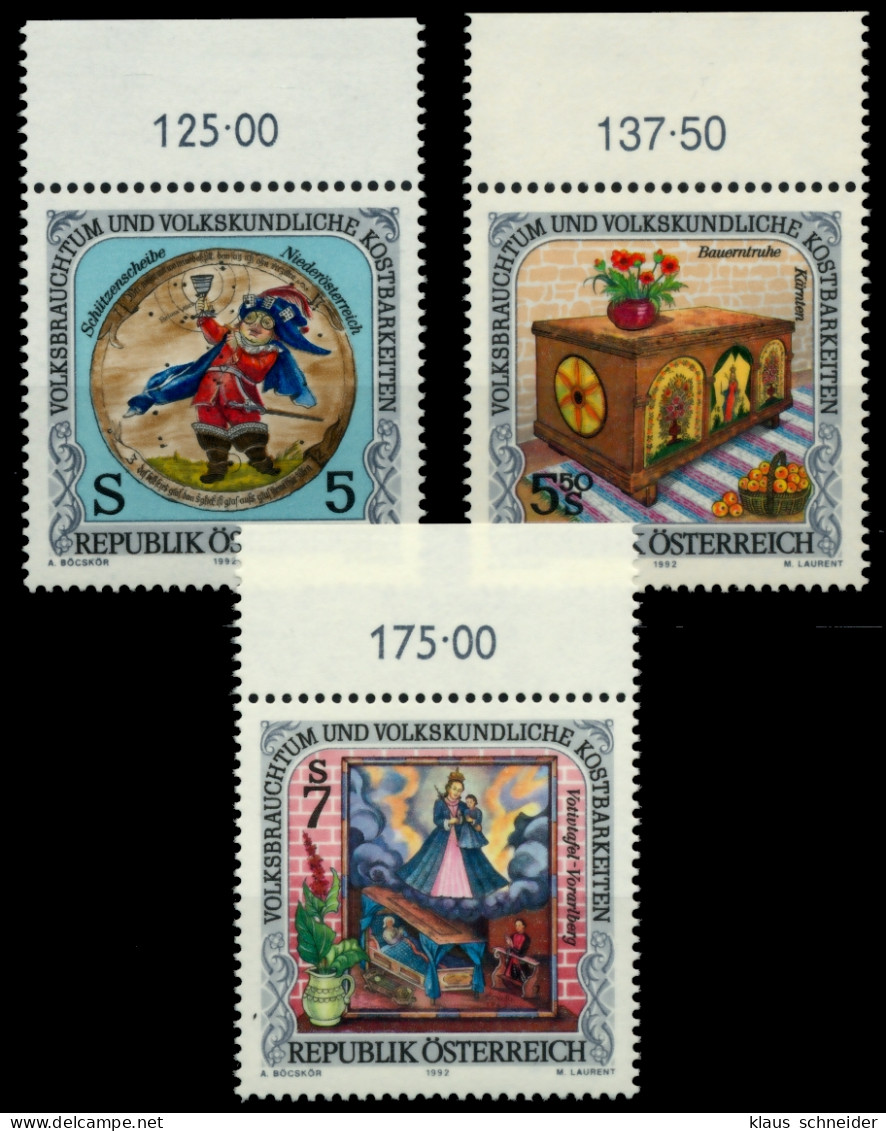 ÖSTERREICH 1992 Nr 2073-2075 Postfrisch ORA X6ECA7A - Ungebraucht