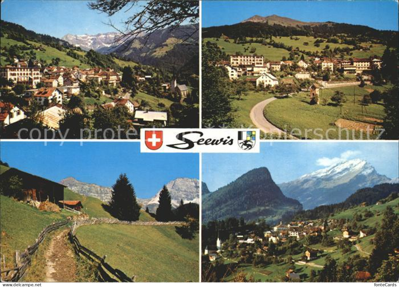 12220687 Seewis GR Bergdorf Alpenpanorama  - Autres & Non Classés