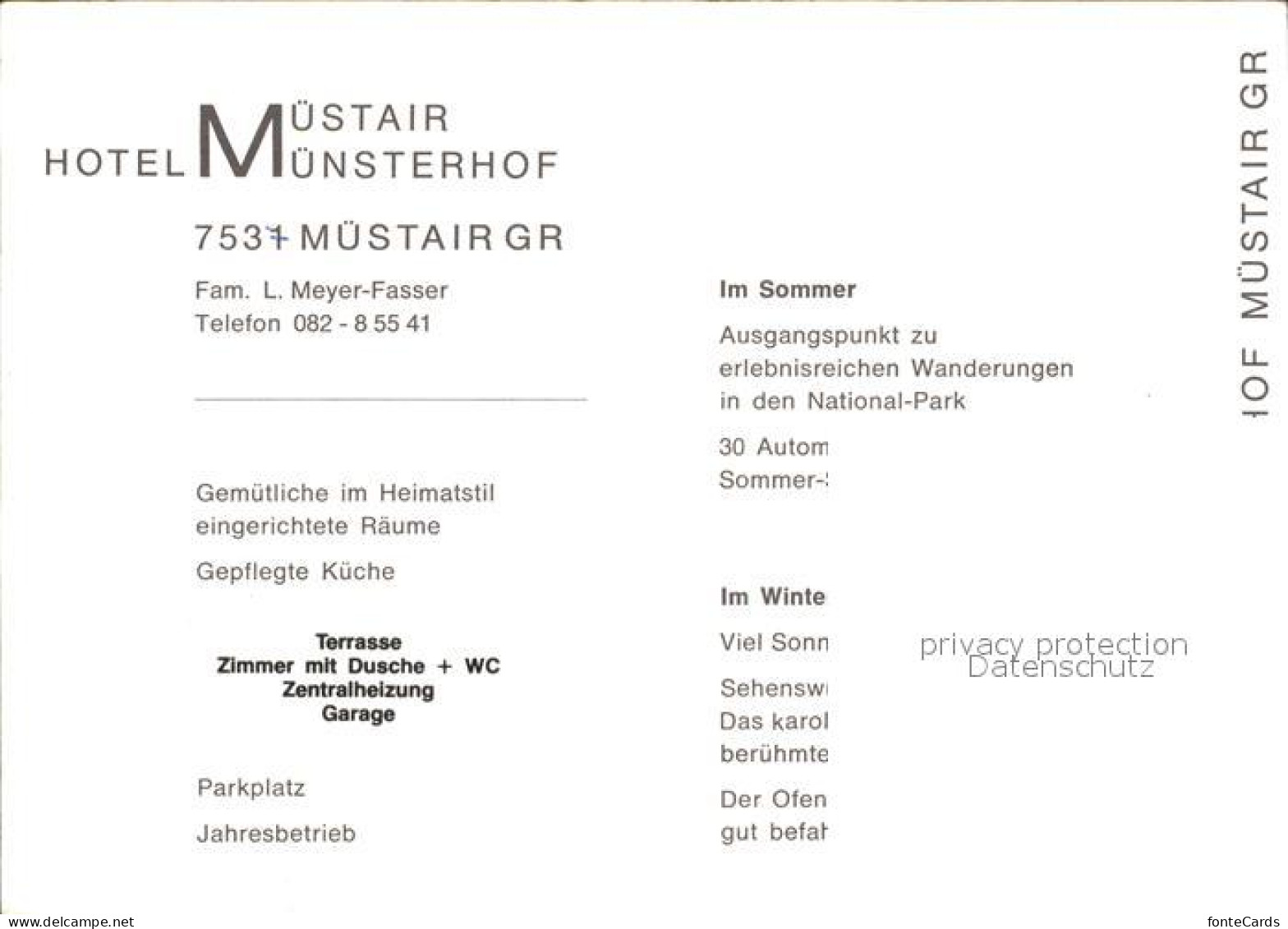 12220467 Muestair Hotel Muestair Muensterhof Gastraum Zimmer Muestair - Other & Unclassified