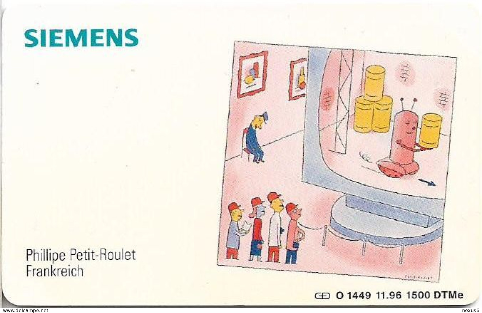 Germany - Siemens Cartoon Calendar 1997 - P. Petit-Roulet ''Frankreich'' - O 1449 - 11.1996, 6DM, 1.500ex, Mint - O-Series : Séries Client