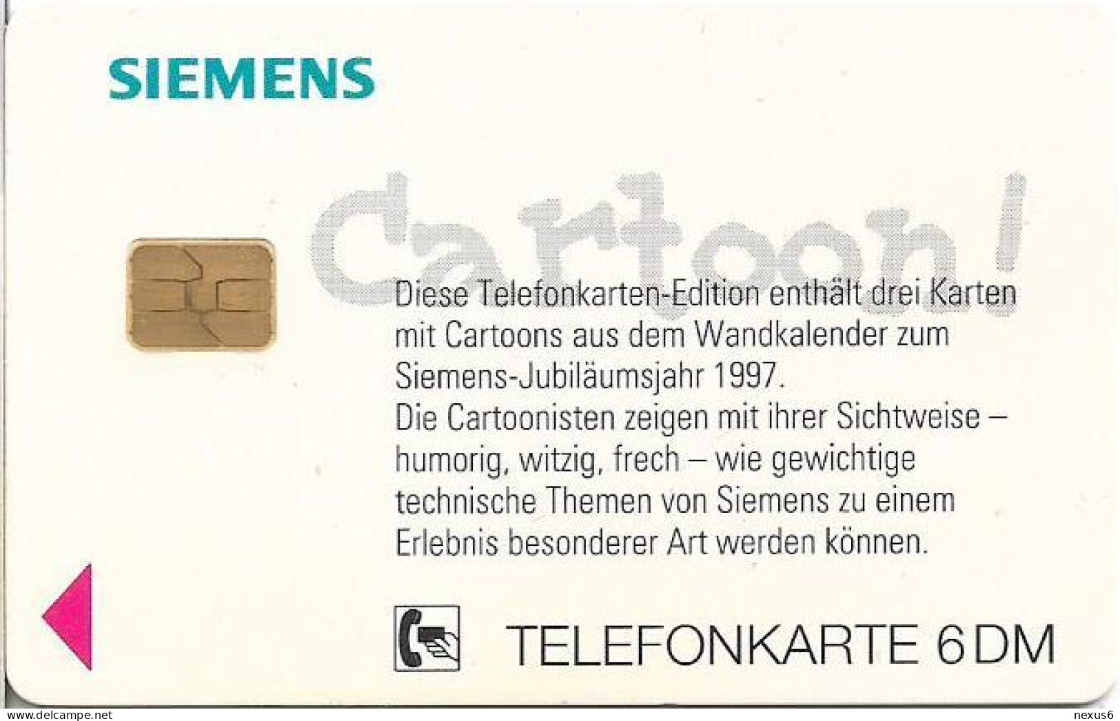 Germany - Siemens Cartoon Calendar 1997 - P. Petit-Roulet ''Frankreich'' - O 1449 - 11.1996, 6DM, 1.500ex, Mint - O-Series : Séries Client